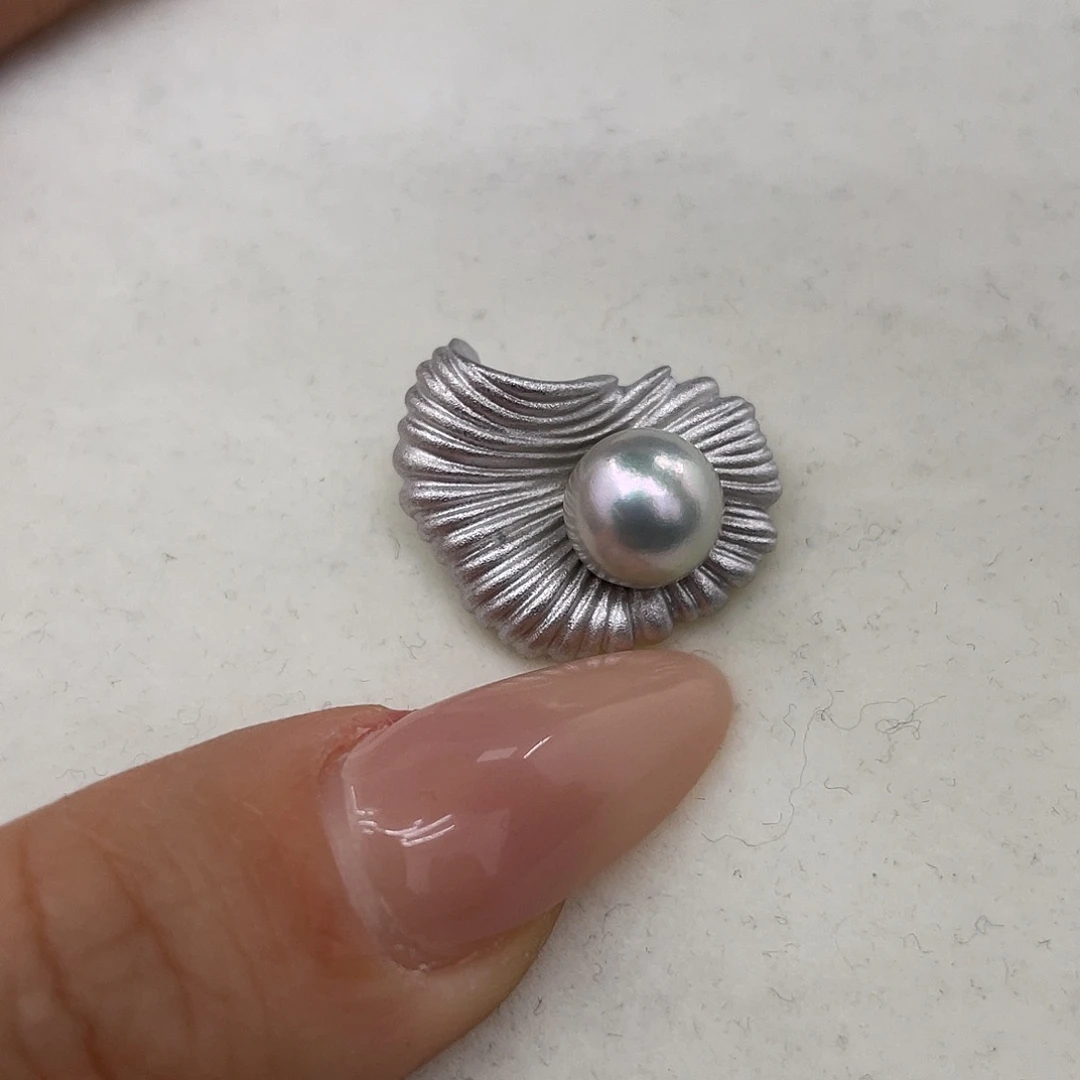 海水珍珠银S925镶嵌颈饰