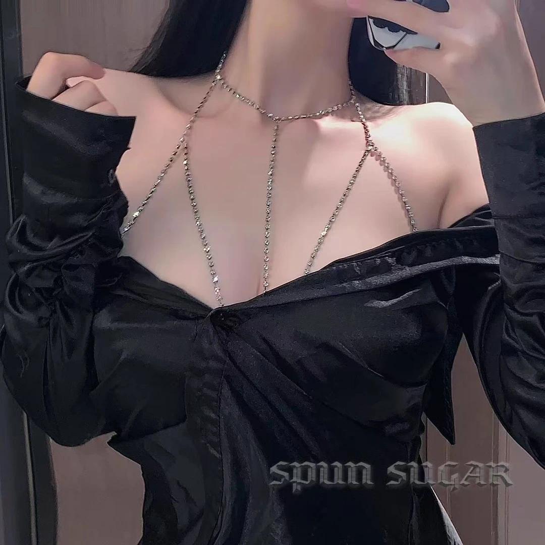钛钢项链 钛钢不掉色胸链身体链情趣比基尼高级纯欲辣妹轻奢小众