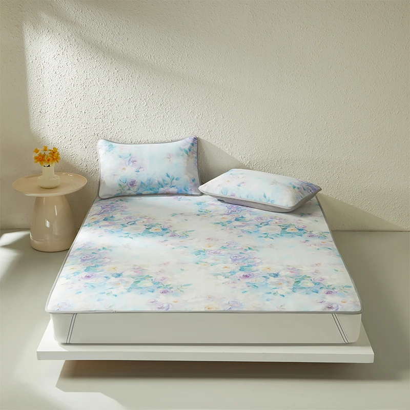 【芸裕家居】花间绮梦数码印花凉席三件套25LX003