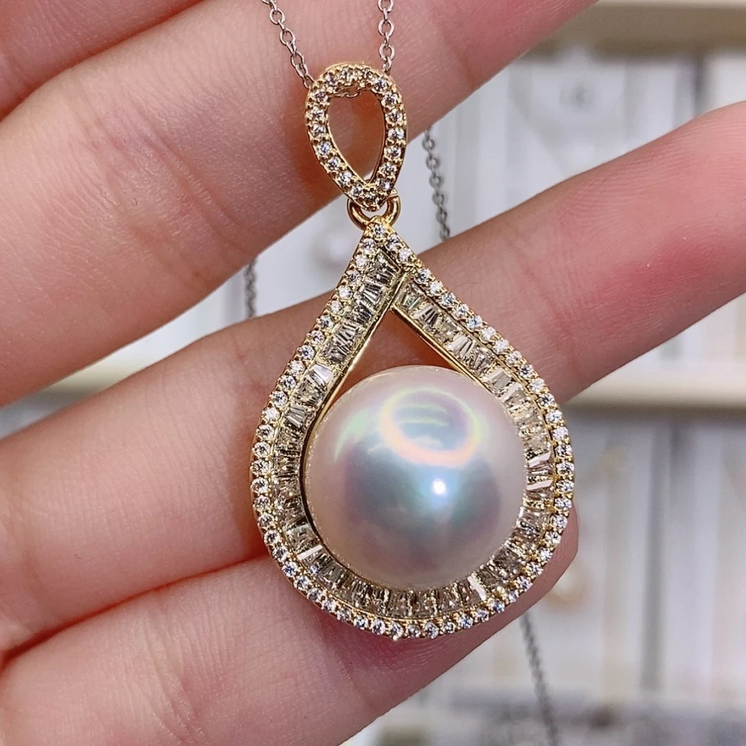 淡水珍珠未镶嵌吊坠(赠链)13➕