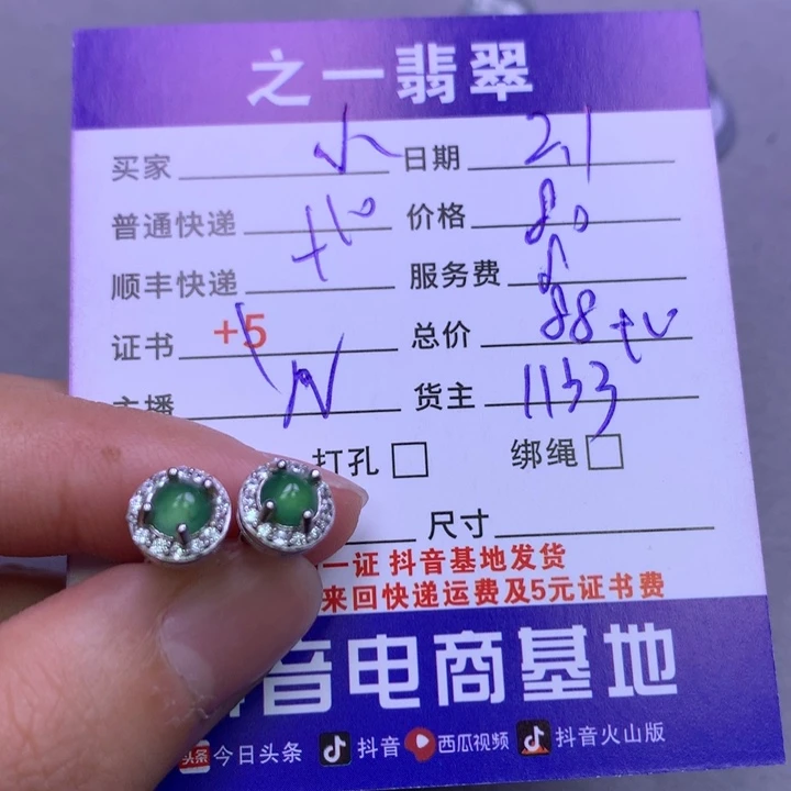 翡翠颈饰银S925镶嵌小**君