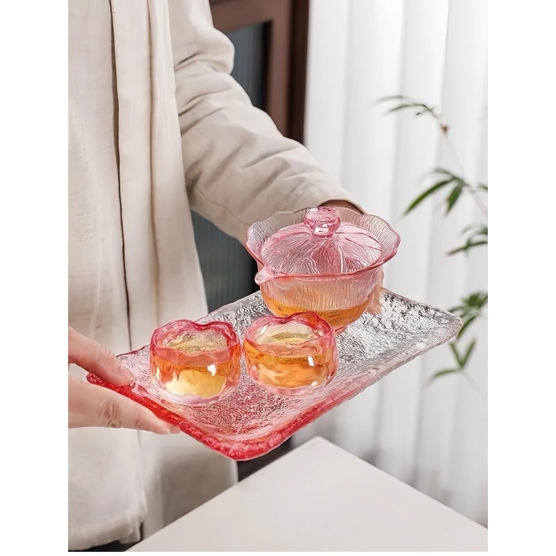 莲花冰冻琉璃烧高档旅行茶具by153