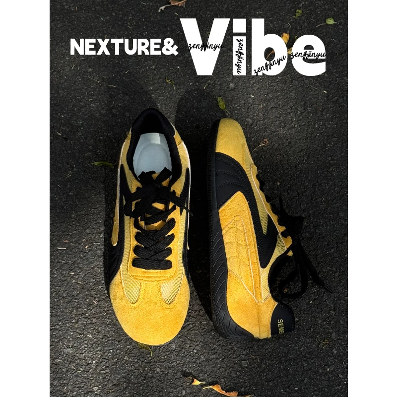 NEXTURE 赛车鞋男透气网面薄底情侣款休闲百搭德训鞋新款板鞋潮
