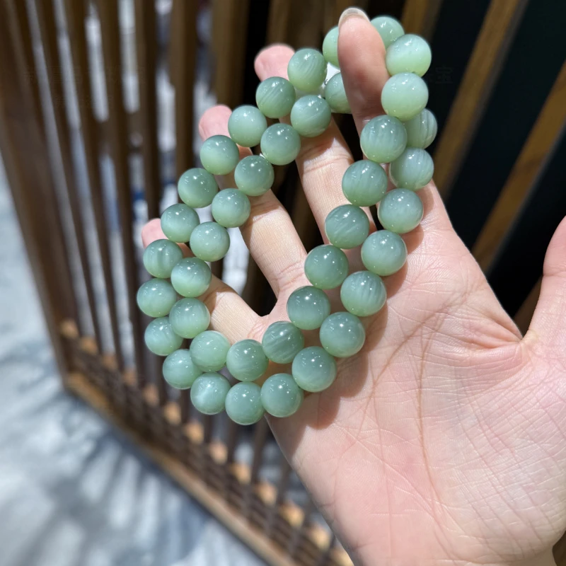 【新疆马爷珠宝】粉绿项链卡12