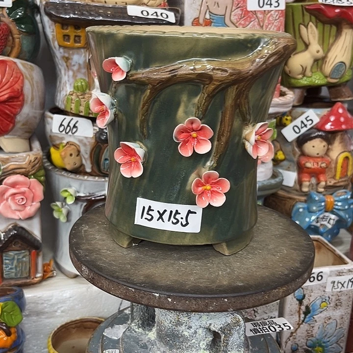 粗陶材质多肉花盆