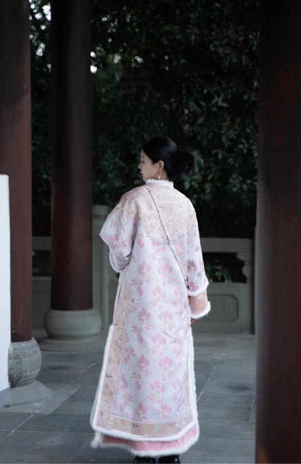 柒柒古韵坊国风宋锦如意袍子外套