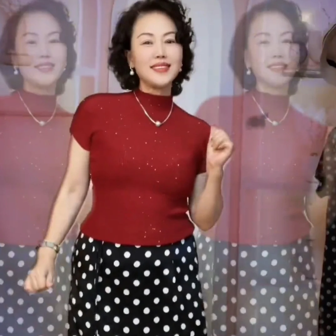 【兰姐推荐】雅·气质波点显瘦半身裙