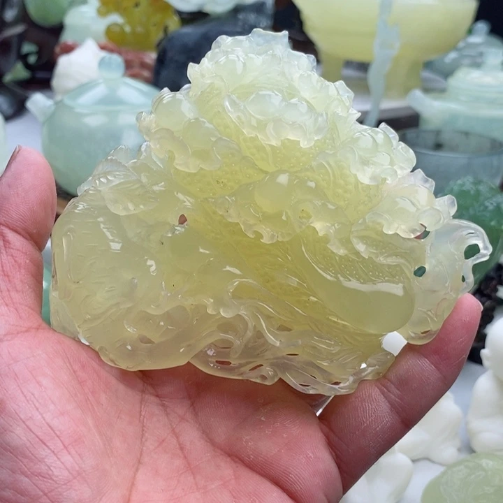 岫玉四大名玉摆件未镶嵌开*