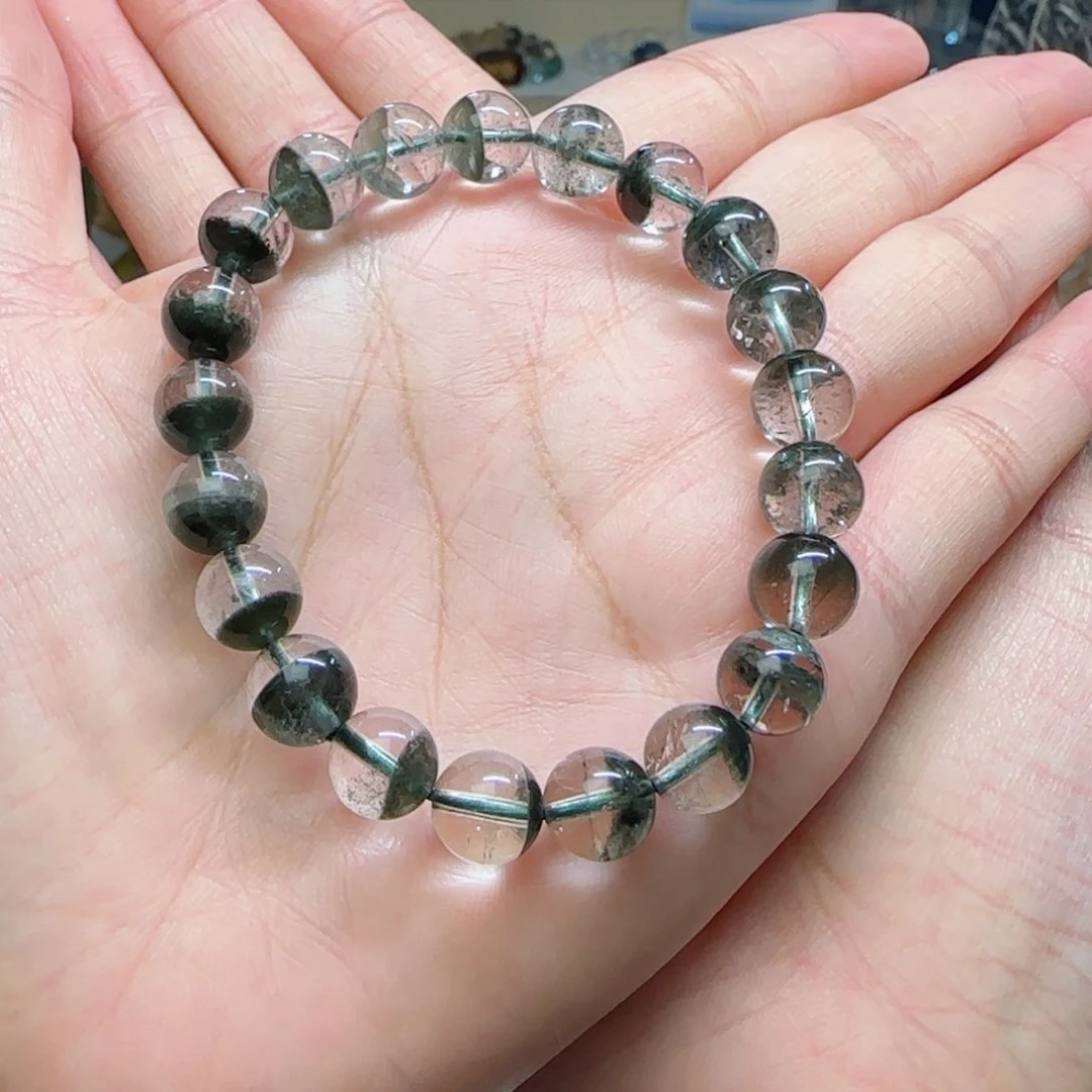 水晶手链未镶嵌网**居绿幽灵聚宝盆9m