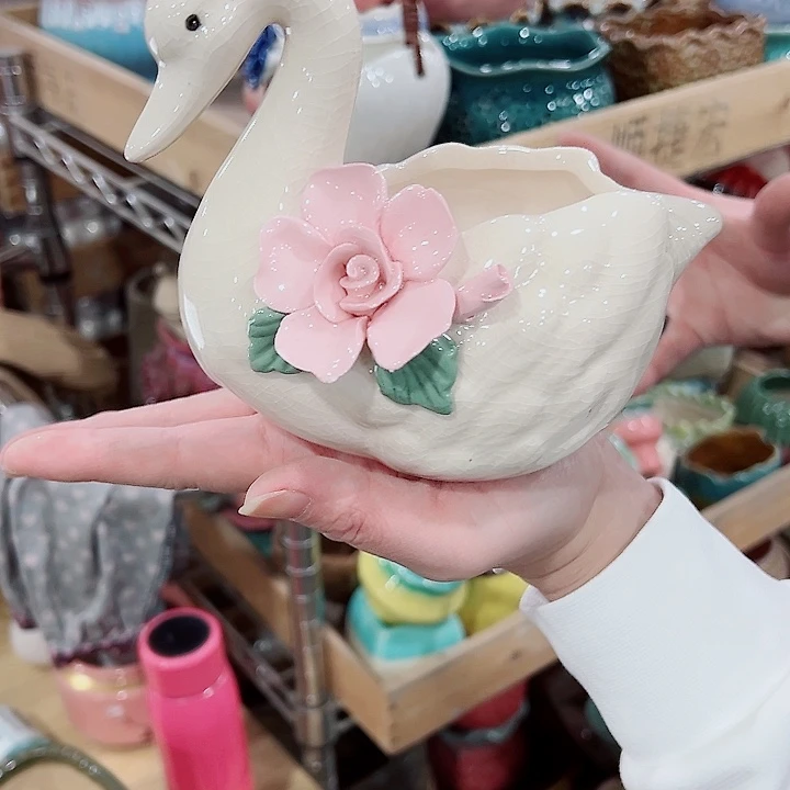 有孔，凑单福利满10元发货陶瓷多肉花盆！