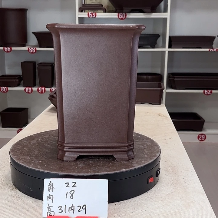 花盆紫砂切角千筒
