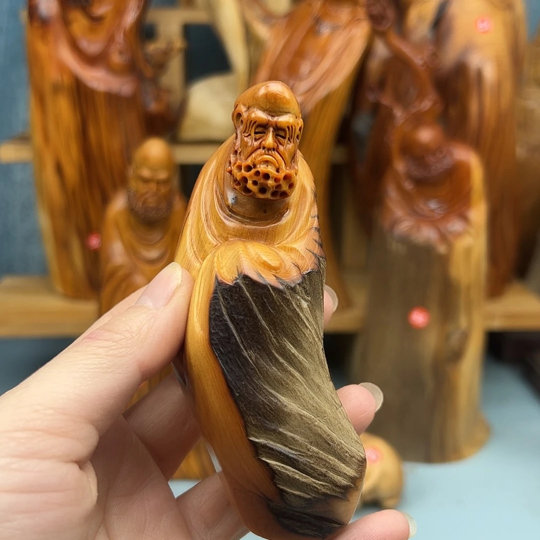 木煮****伴柏木摆件手把件，