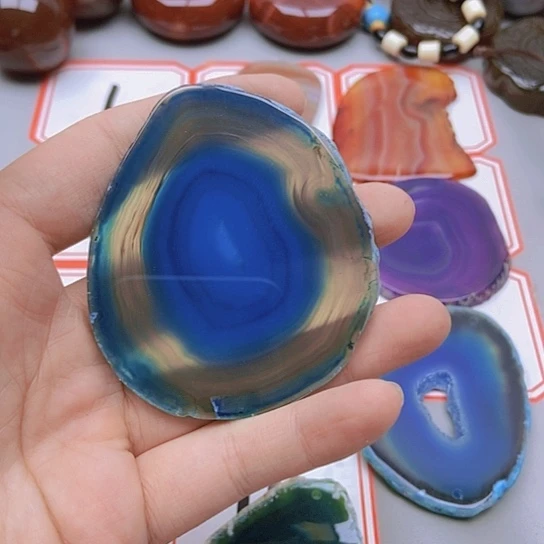 【闪购商品】玛瑙/玉髓未镶嵌珠宝半成品紫*