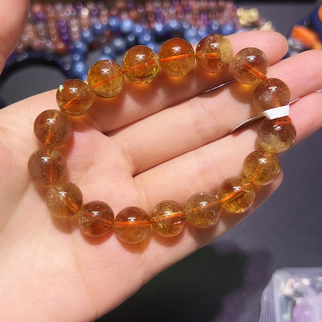 未镶嵌手链水晶巴西黄水12毫米21号