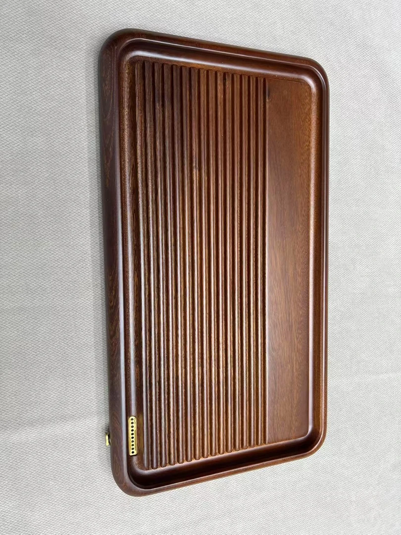50*28*4 花梨木浅黑胡桃景州实木 新中式实木茶盘