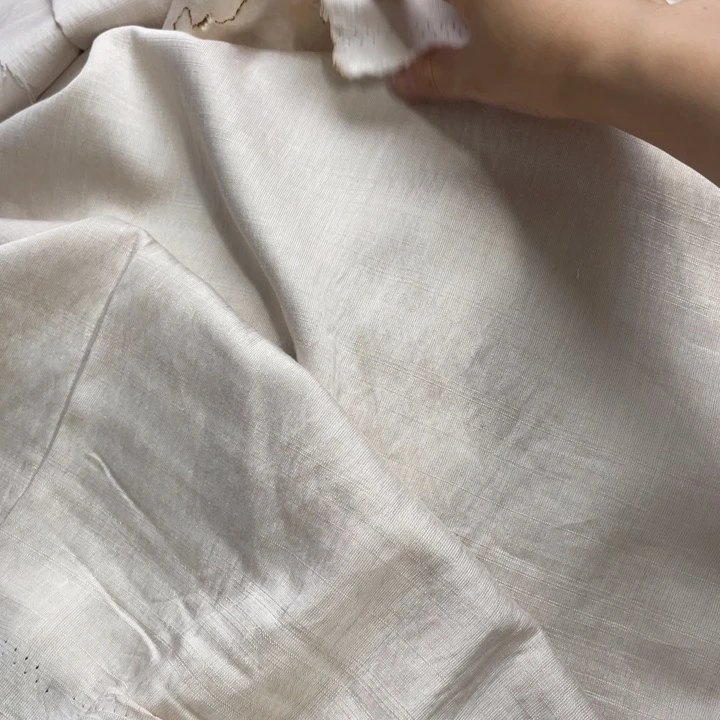 天丝（莱赛尔纤维）杏色苎麻2米