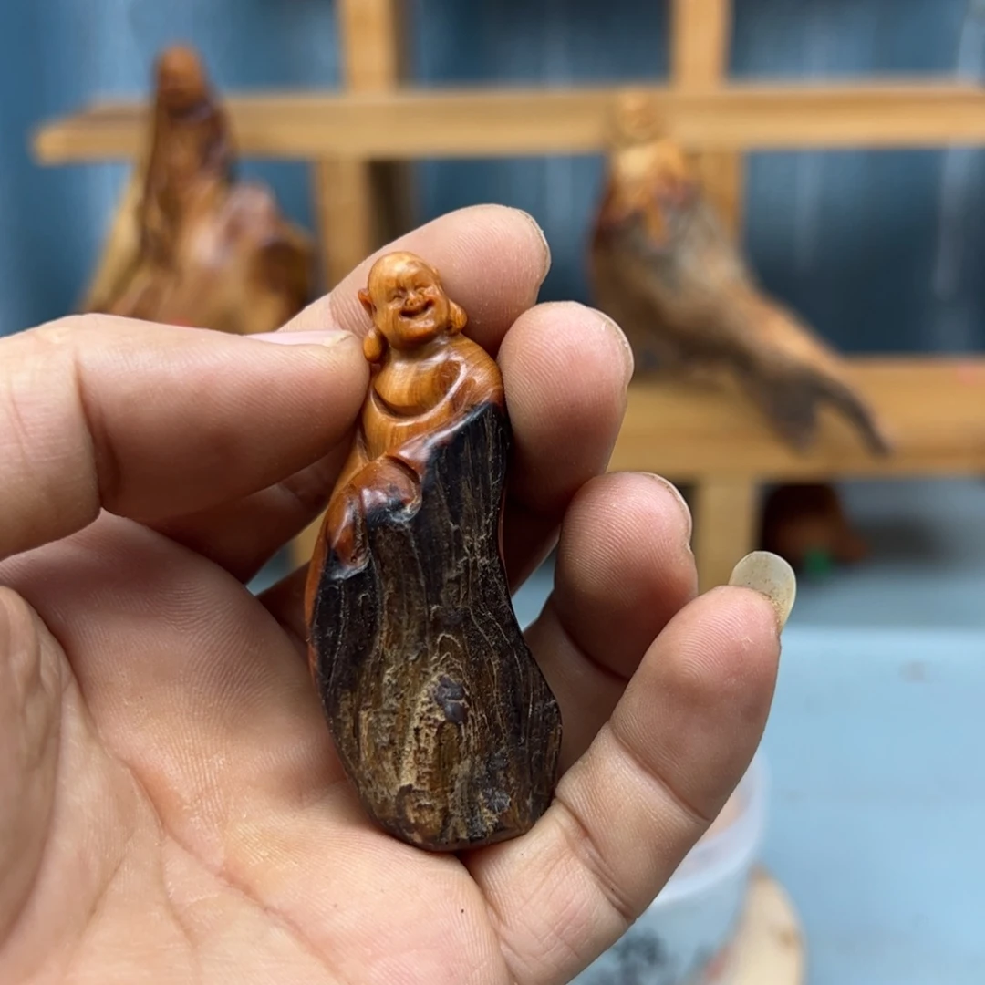 番***蛋木崖柏木摆件手把件