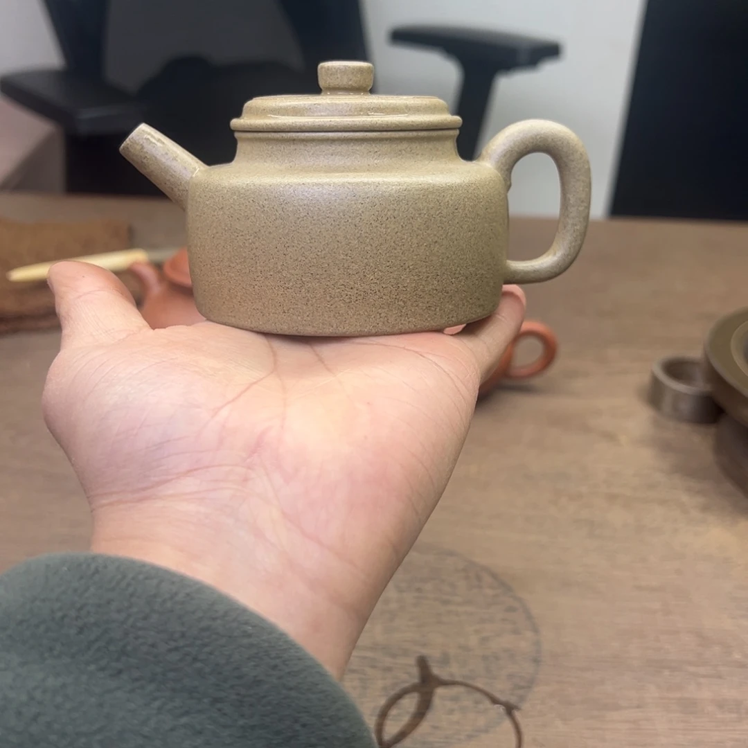 军***紫砂茶壶全手工德钟青段