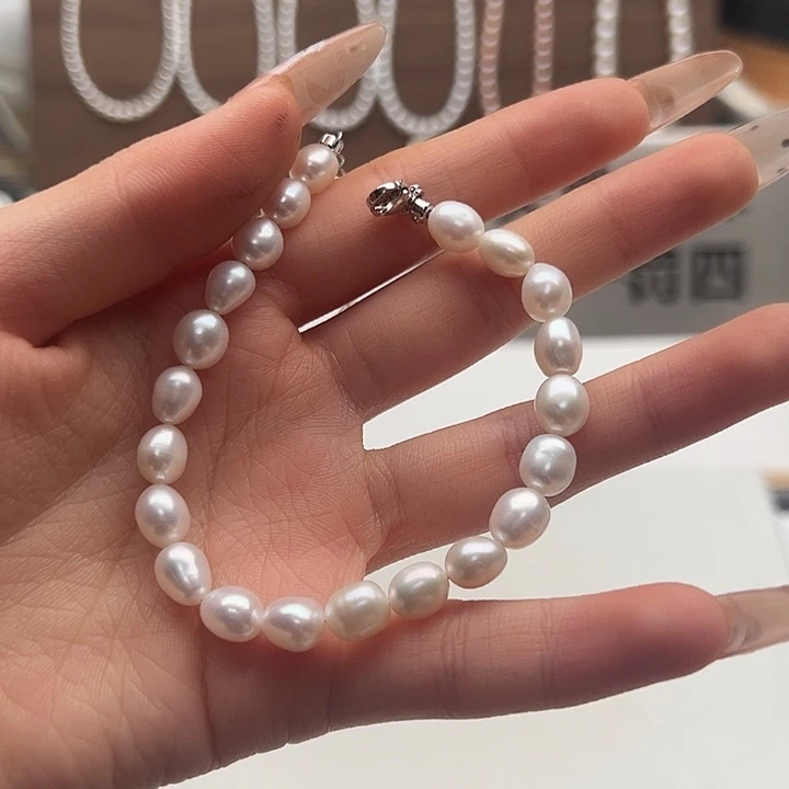 银S925镶嵌耳饰淡水珍珠