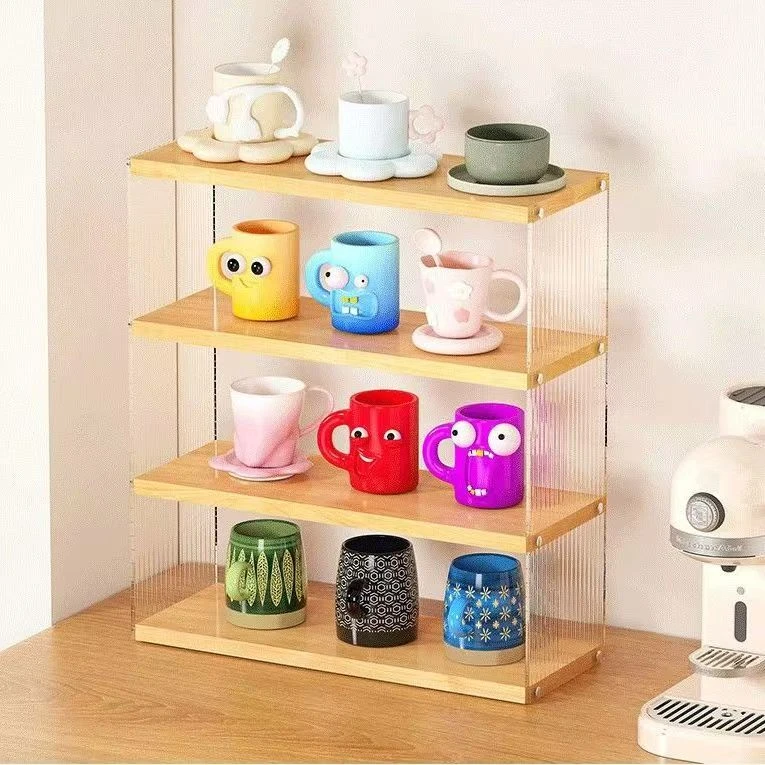 简约现代桌面式杯架收纳架咖啡杯马克杯收纳盒家用置物架架子