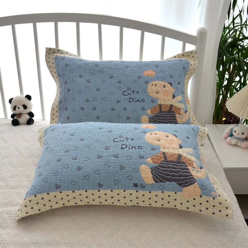 全棉纱布棉枕巾一对柔软韩式枕巾家用单成人情侣学生宿舍纯棉盖巾