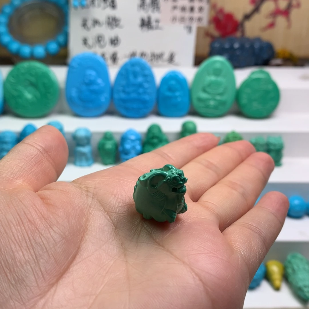 湖北批发精挑绿色矿原创手串108 以介绍为准
