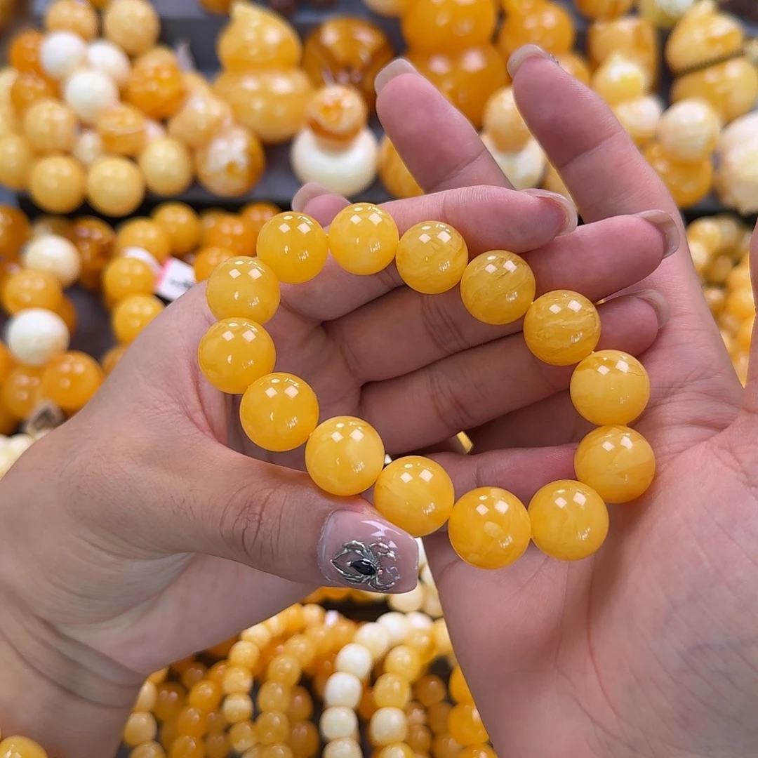 蜜蜡未镶嵌珠宝奇石15mm