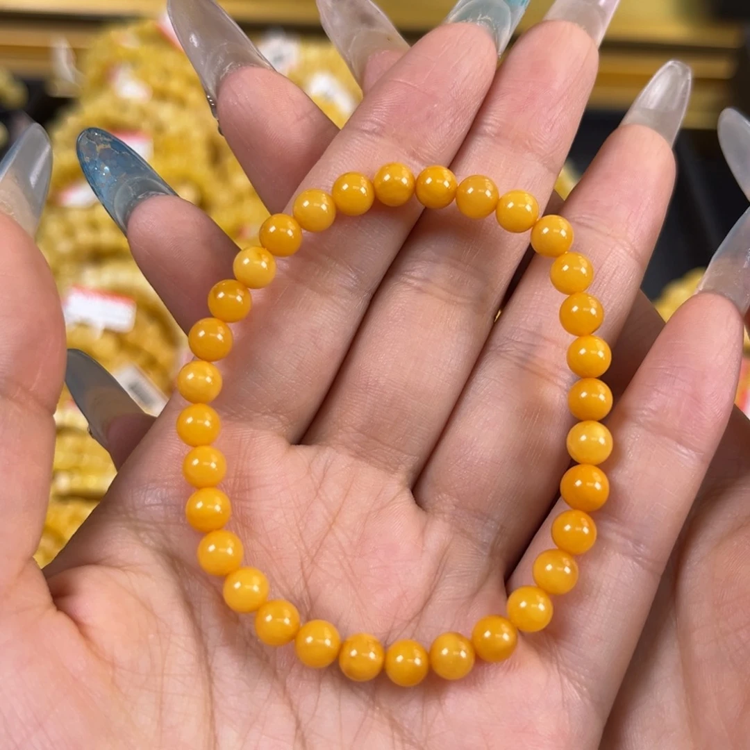 裸石琥珀未镶嵌鸡油黄