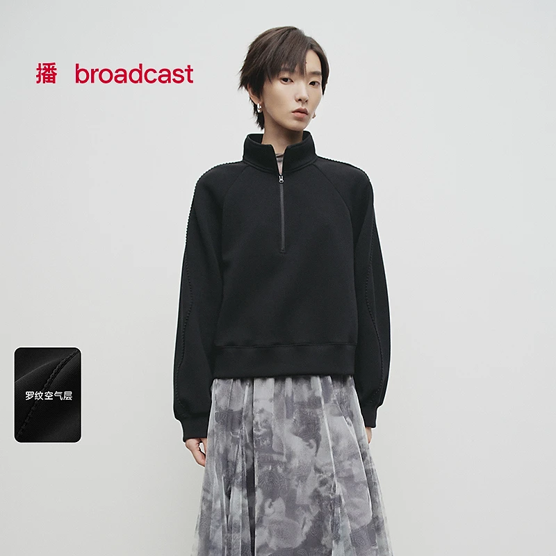 【商场同款】25年秋冬播舒适拉链立领卫衣BDS1VD1574