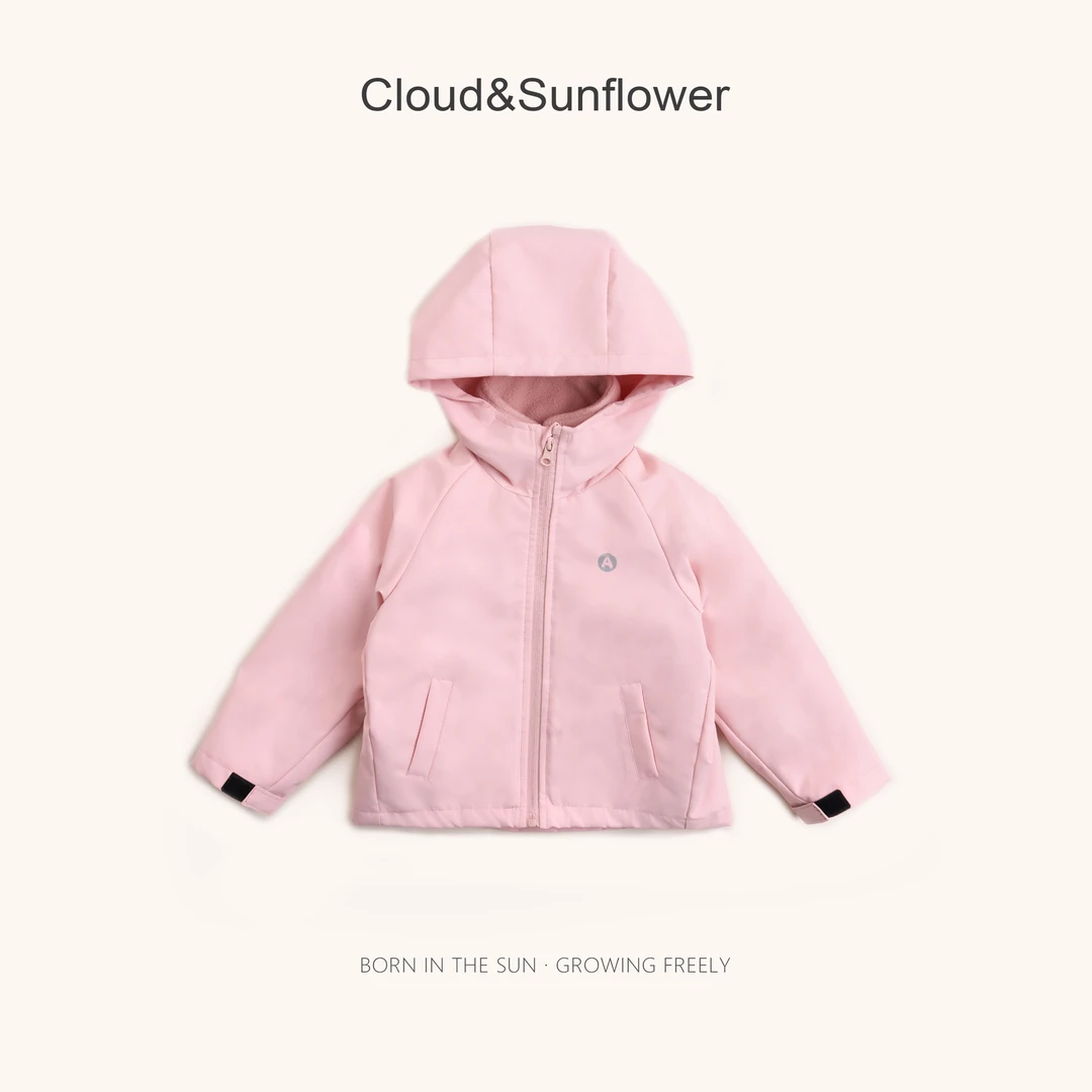 【云朵小葵】女童秋季新款洋气A字连帽内胆可拆卸百搭冲锋衣555285