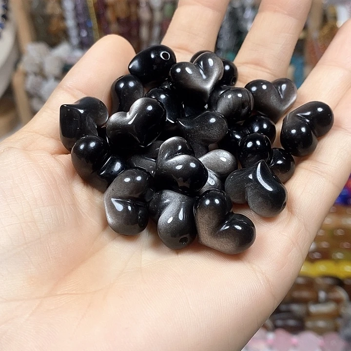 玛瑙/玉髓未镶嵌珠宝半成品天然银耀屁桃横孔卡17*14mm（2颗）