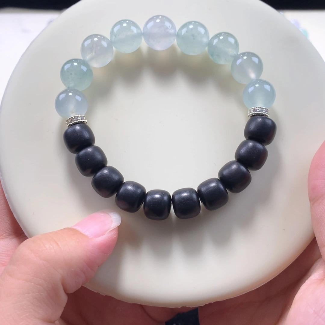 翡翠手链未镶嵌卡10冰糖串