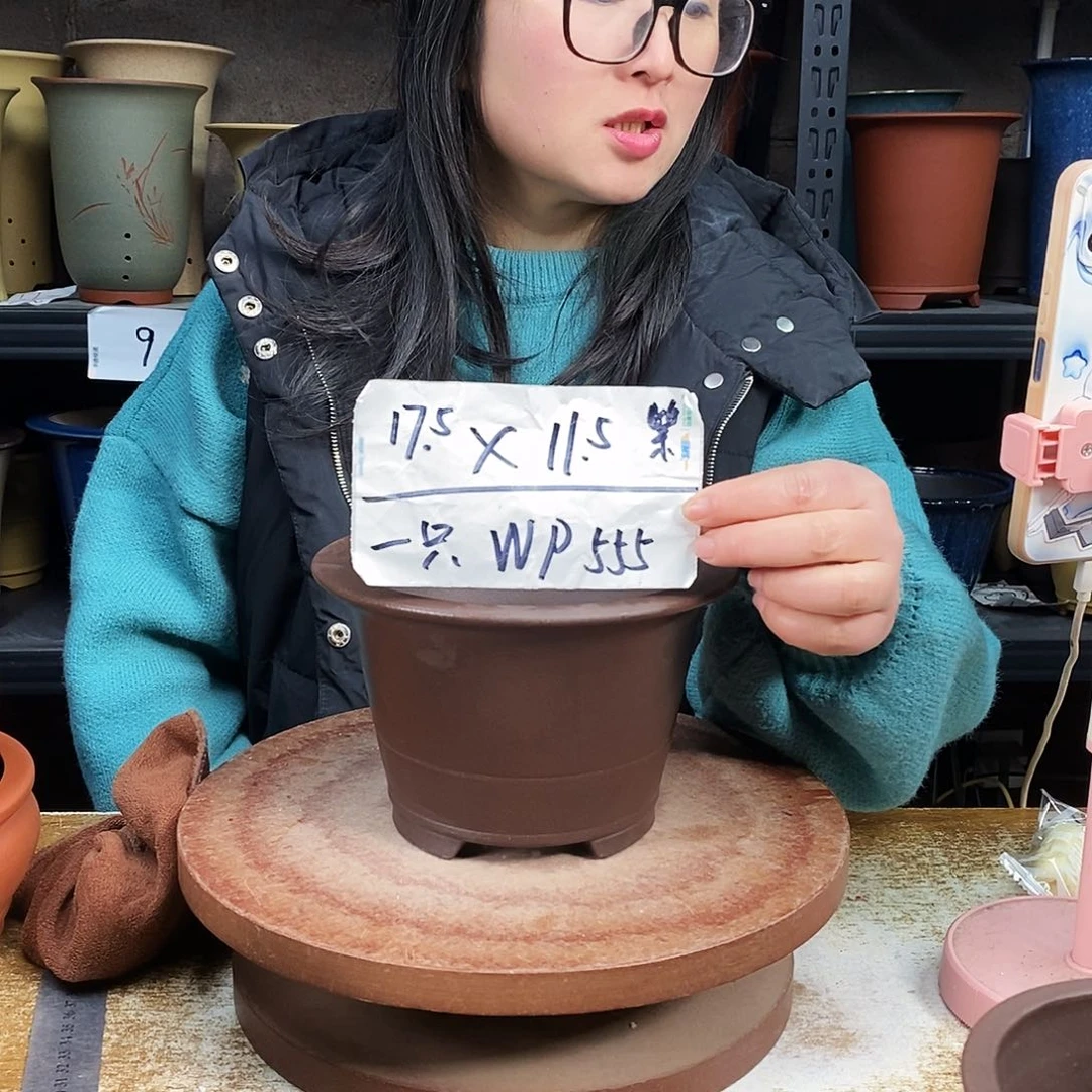 紫砂一只花盆货号WP555