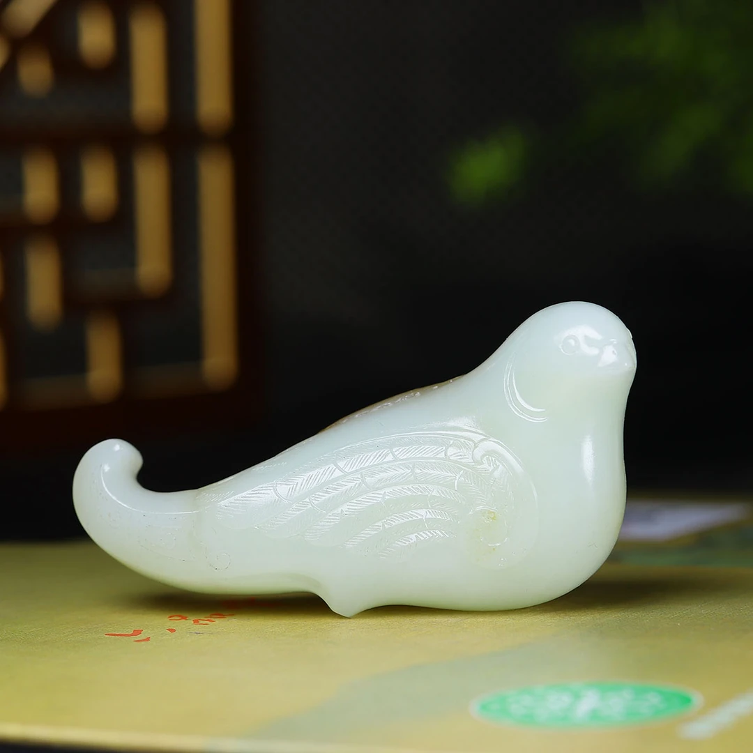 92566和田玉糖白玉喜鹊