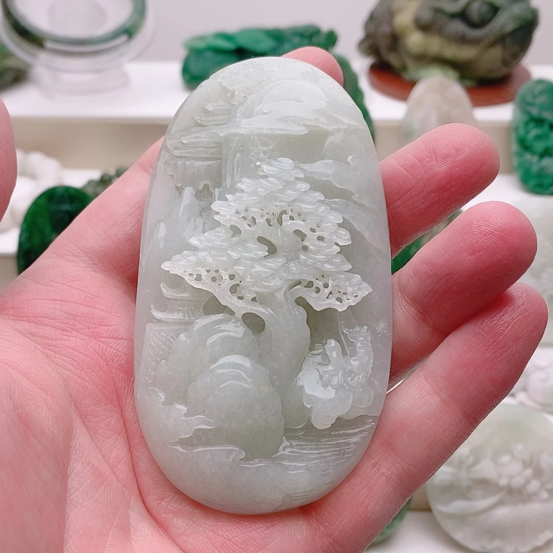 独山玉未镶嵌手把件