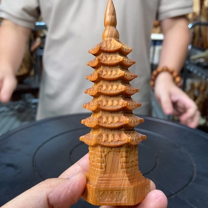 柏木（崖柏）手把件文昌塔