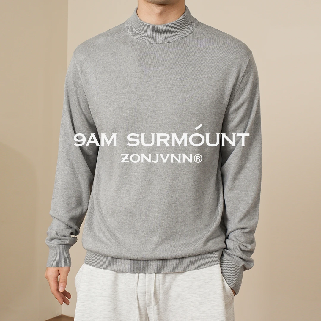 48支14针390g重磅绵羊毛半高领可机洗打底长袖亲肤纯色