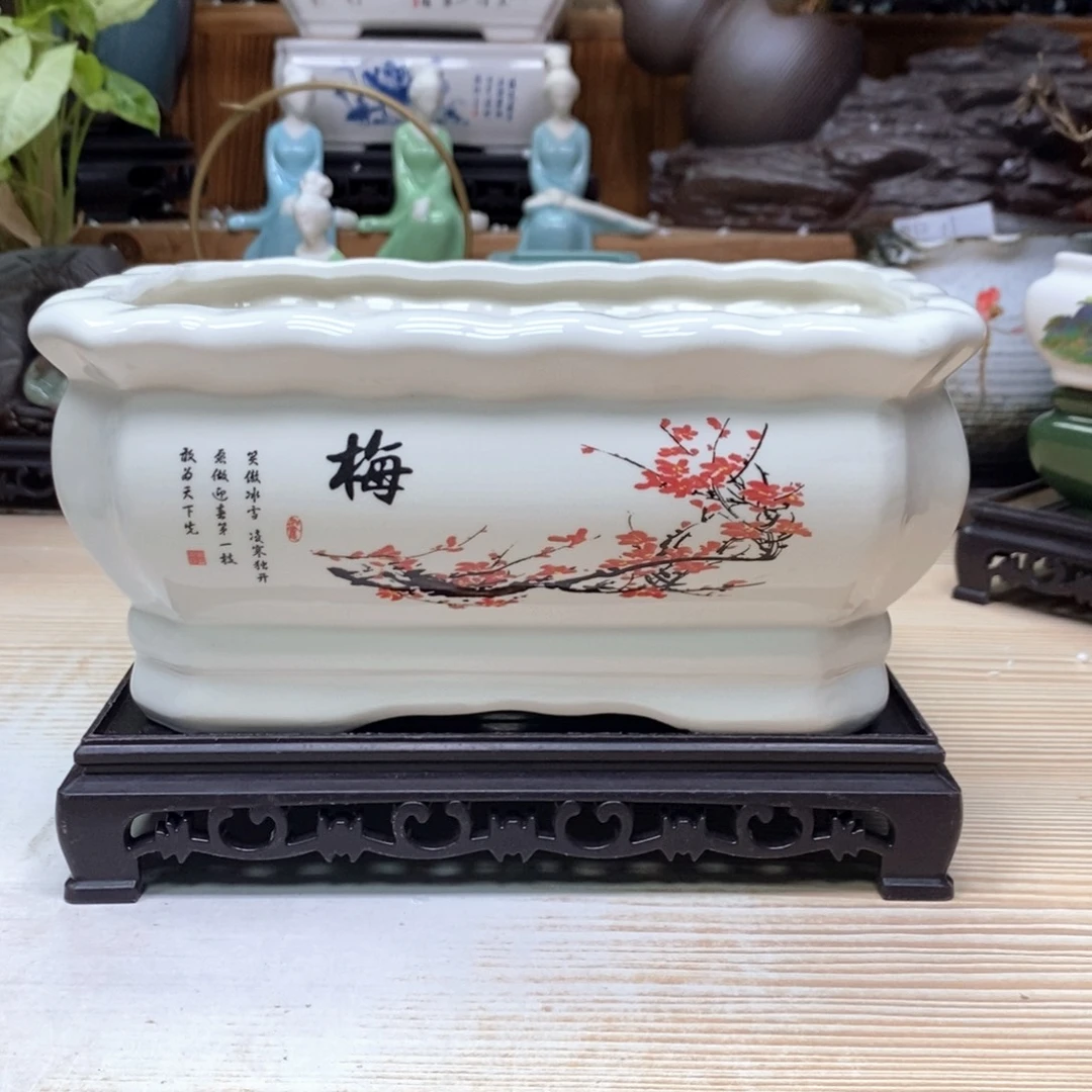 紫砂花盆陶瓷艺术花盆陶瓷