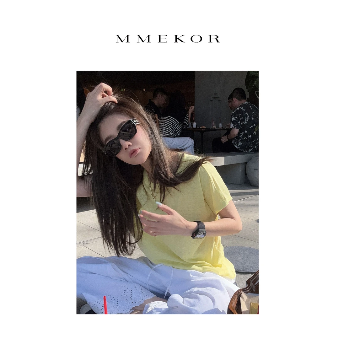MMEKOR“海盐短袖”2025新款活力常青藤休闲百搭T恤 89589