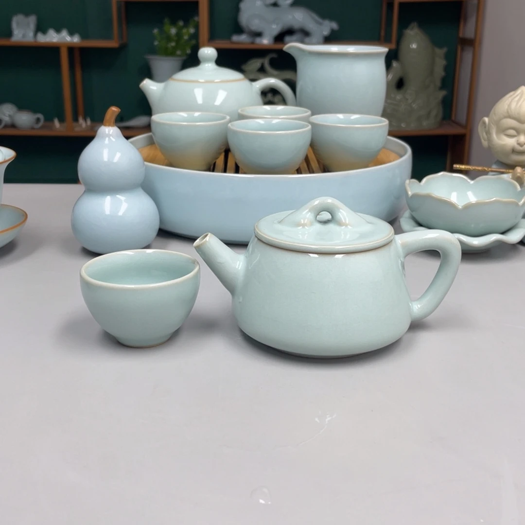 瓷赵琳老师石瓢壶带礼盒送杯子