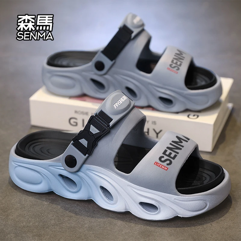 SENMA/森马凉鞋男款新款夏季外穿两用男士凉拖轻便踩屎感沙滩鞋男