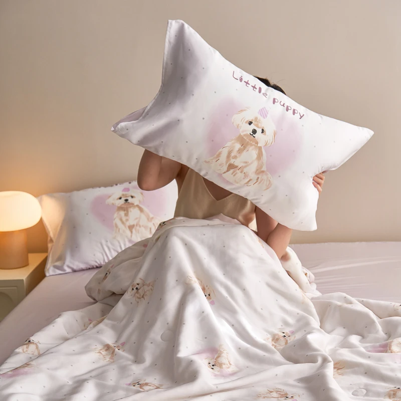 夏季卡通可爱儿童莱赛尔天丝空调夏被可机洗夏凉被丝滑凉爽