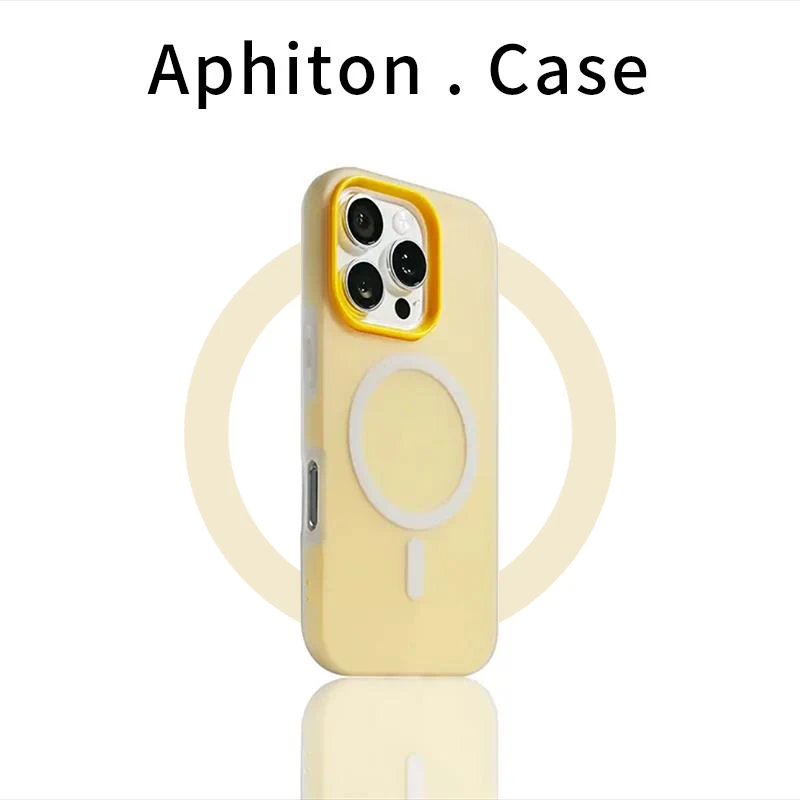 奥菲顿橙色肤感果冻磁吸适用苹果16promax/13手机壳华为P70小米15