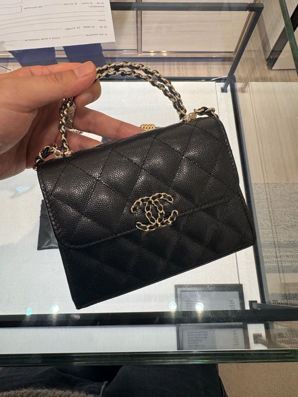 未使用 Chanel/香奈儿 25s交叉手柄方块竖版kelly手提斜挎包