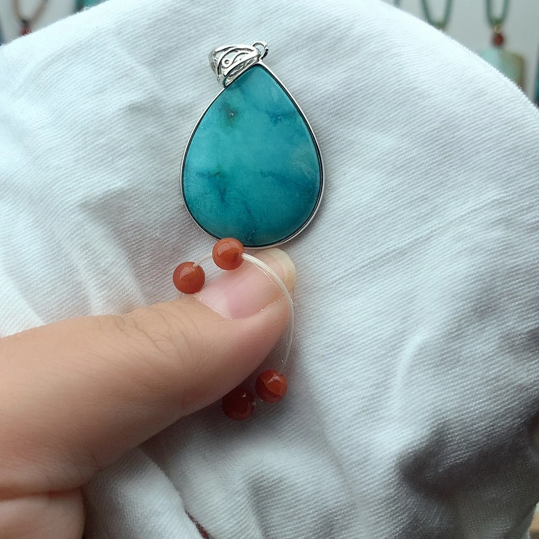 南红玛瑙银S925镶嵌珠宝奇石