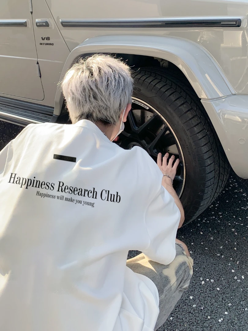 260g重磅100%纯棉欧美风简约英文印花短袖t恤夏季新款圆领宽松版