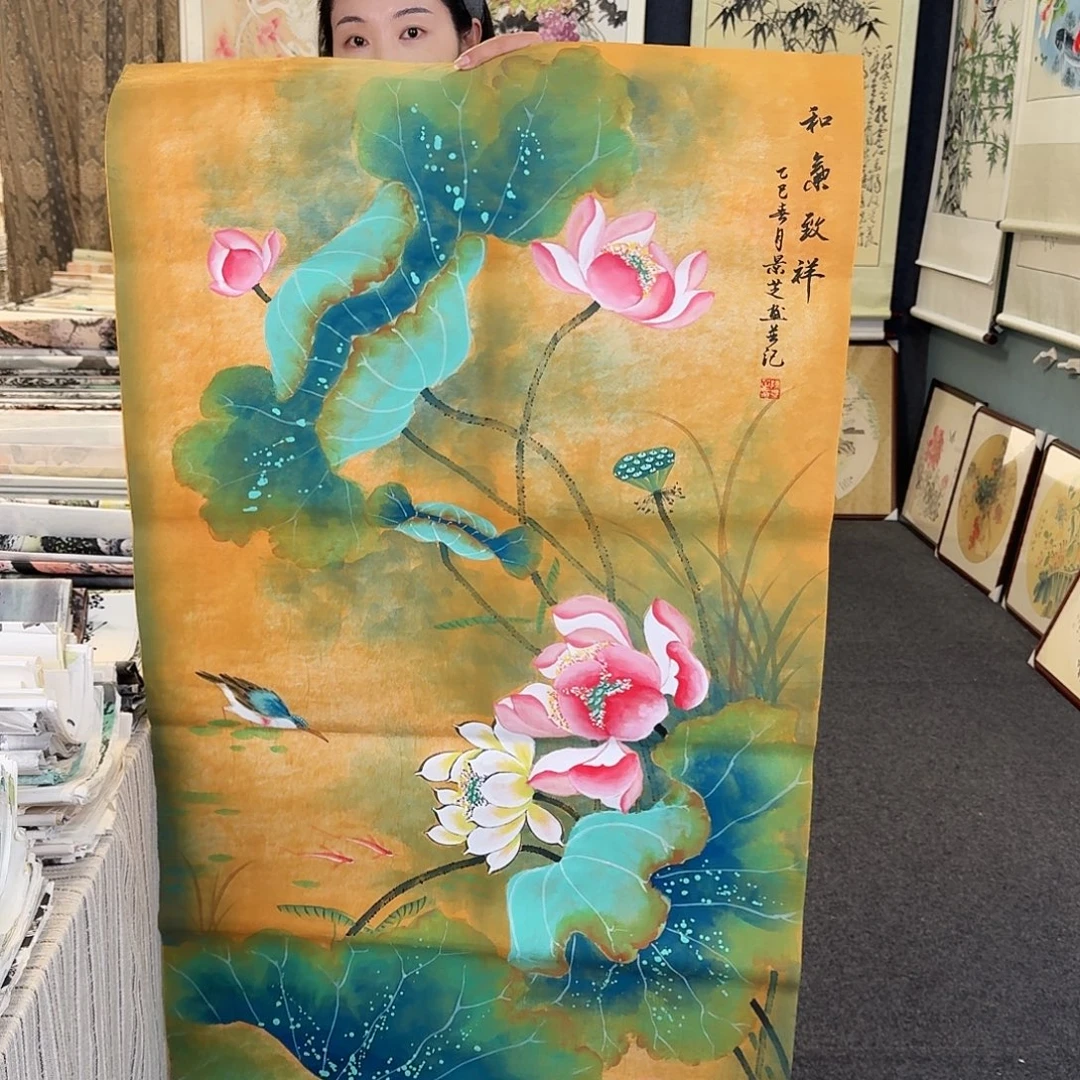 纯手绘国画作品好看四尺