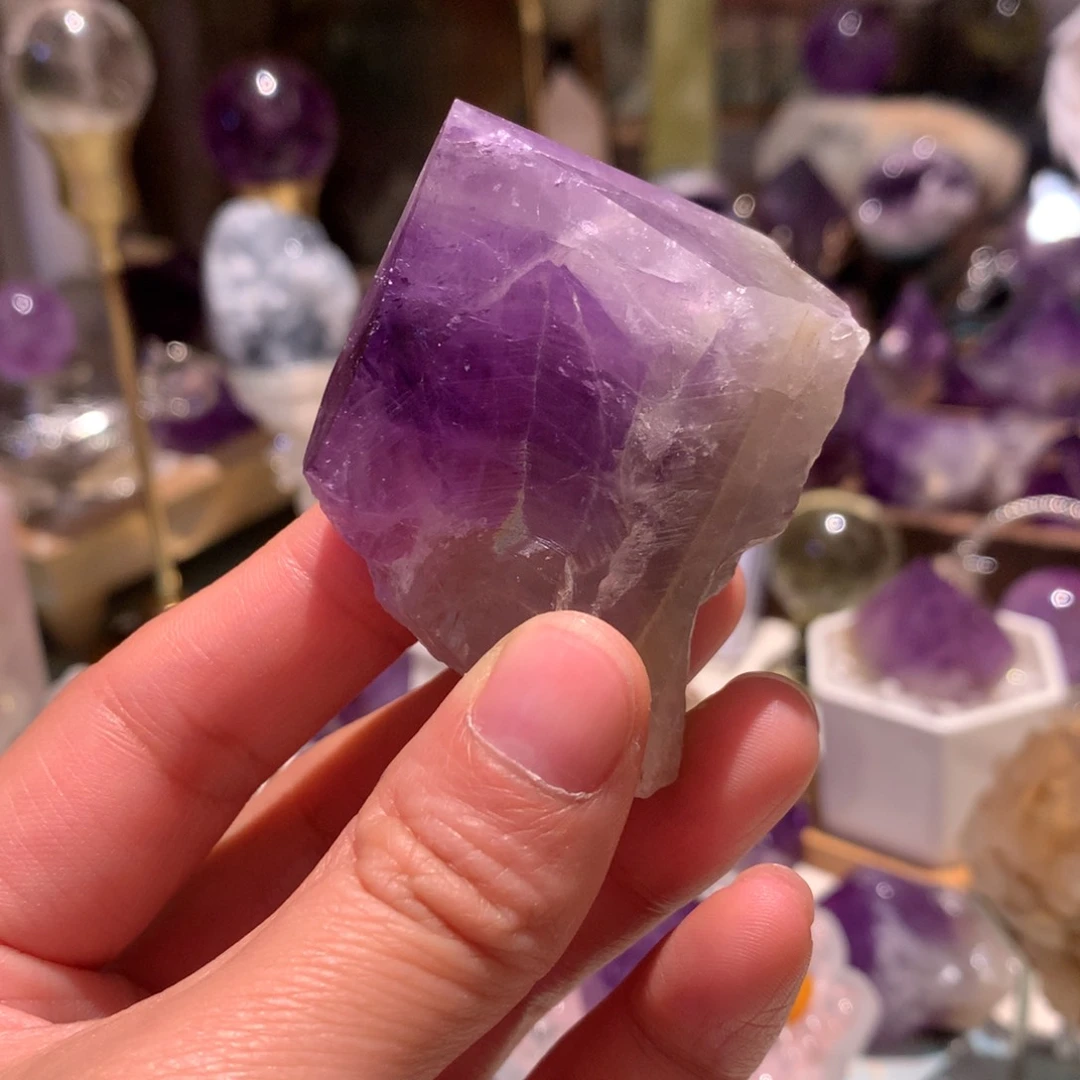 水晶原矿石未镶嵌紫水晶原石权杖