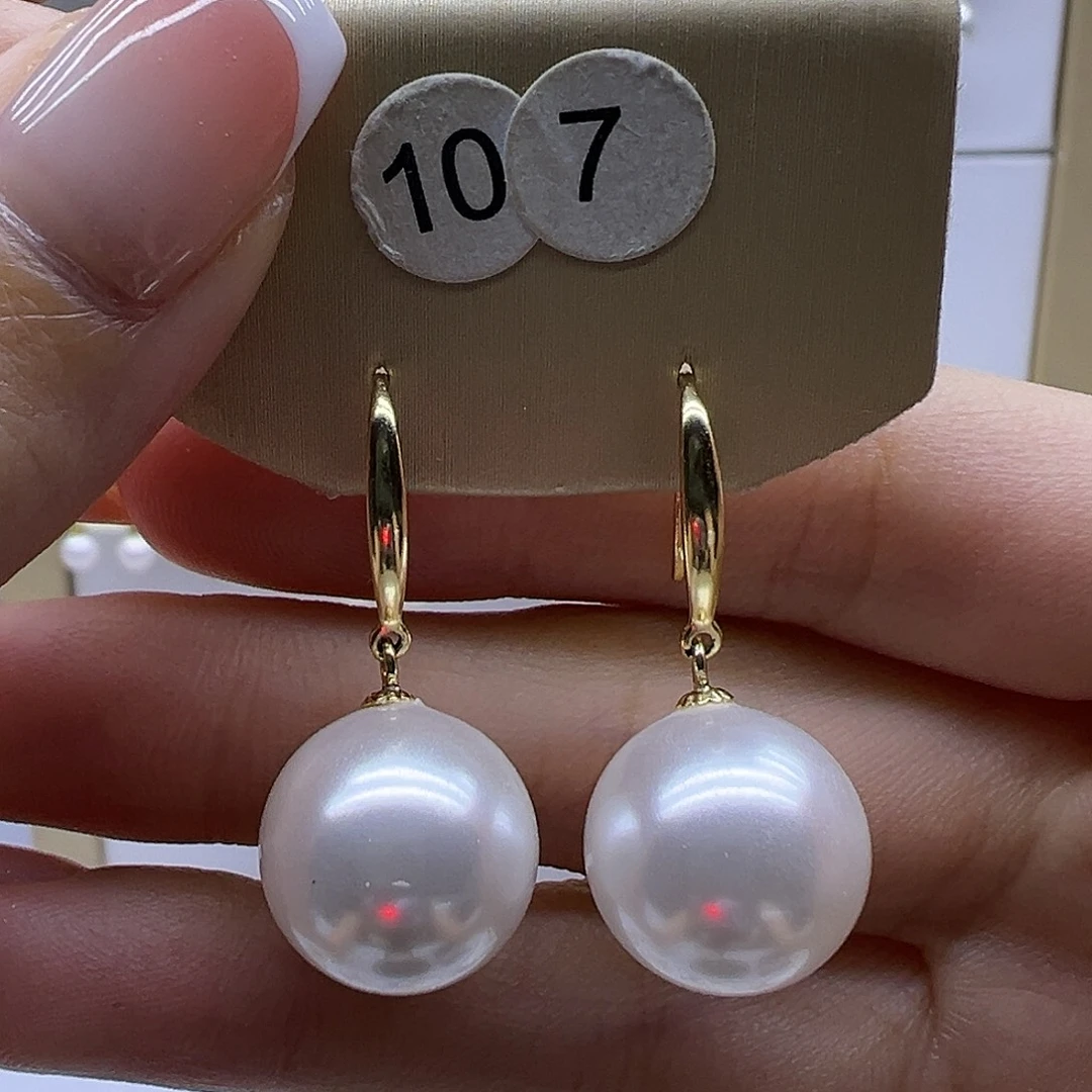 银S925镶嵌耳饰淡水珍珠