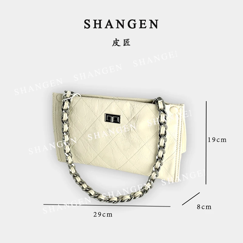 【南沙瑞熙】QYX-9790-米白-轻奢时尚女士新款单肩斜挎包
